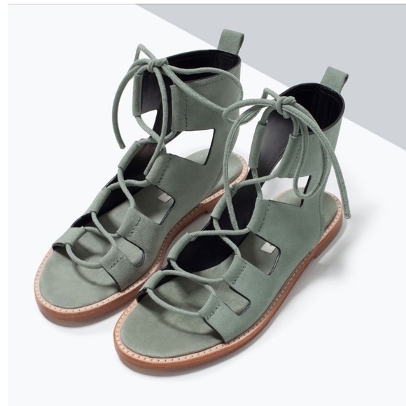 Zara Suede Gladiator Sandals